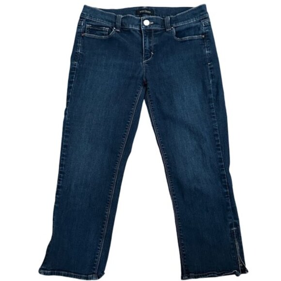 White House Black Market Denim - White House Black Market Cropped Zip Ankle Decorative Back Pocket Jeans - Size 6